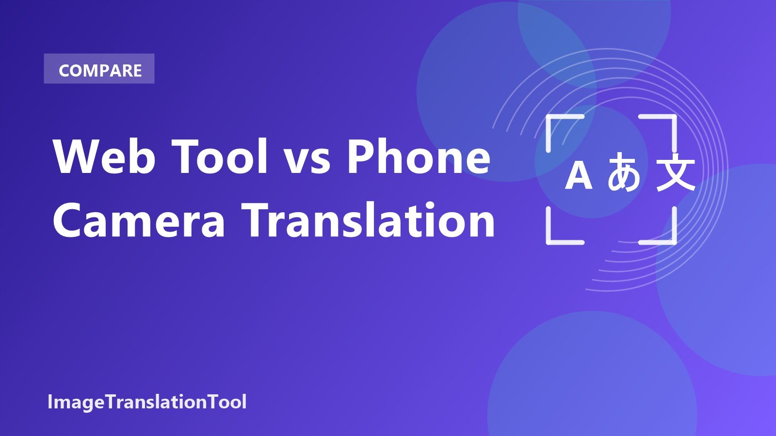 Web Tool vs Phone Camera Translation - Web Tool vs Camera Apps