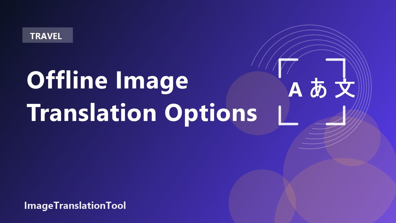 Offline Image Translation Options - Offline Image Translation
