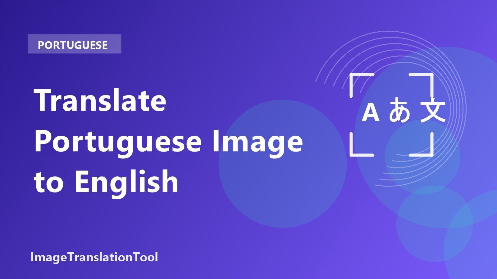 How to Translate a Portuguese Image to English